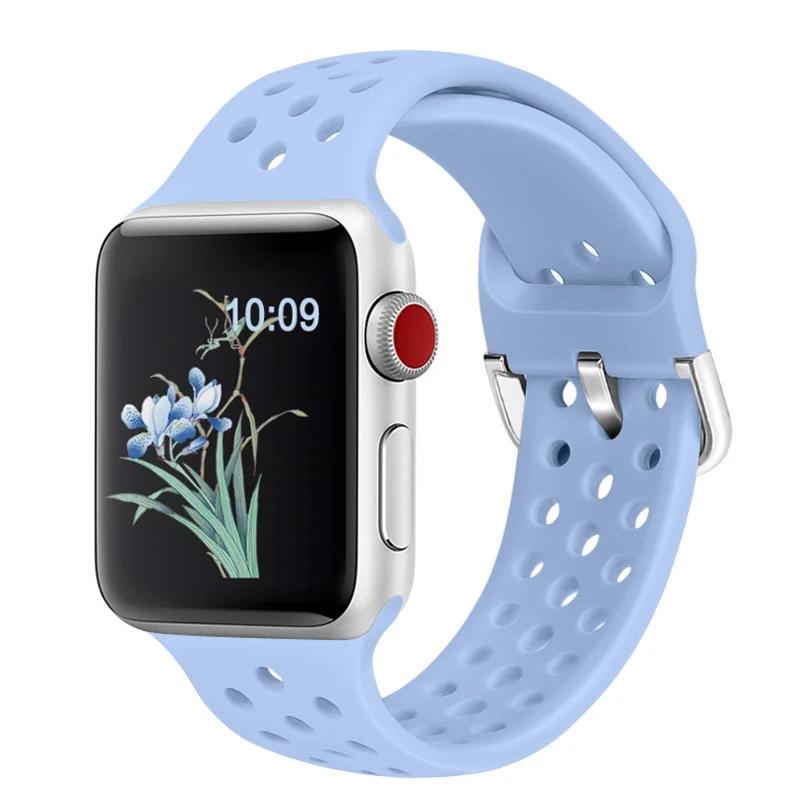 Cinturino in Silicone per Apple Watch Band 45mm 44mm 41mm 42mm 46mm Ultra 2 49mm Sportivo Traspirante Cinturino iWatch 10 9 8 7 6 5 4 SE Correa