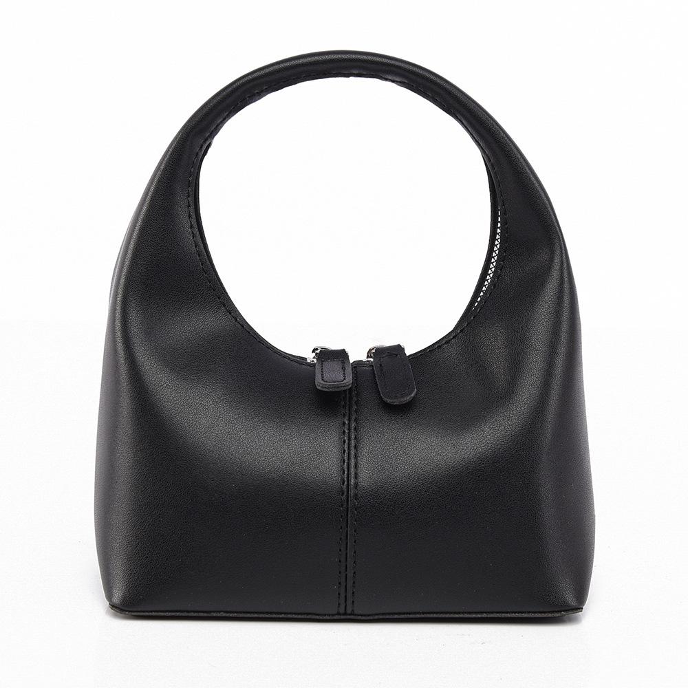 Small Handbag for Women, Exquisite, Compact, High-end, Fashionable, Casual, Light Luxury, Versatile Dumpling Bag чёрный