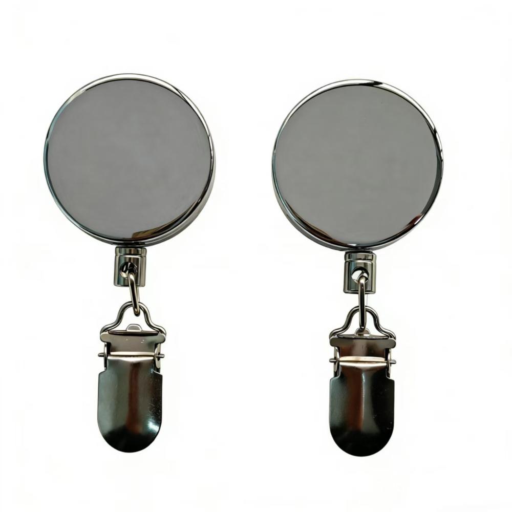 2PCS Automatic Retractable Towel Holder Self-Adhesive Key Ring Portable Storage Clips  Storage 2PCS/SET