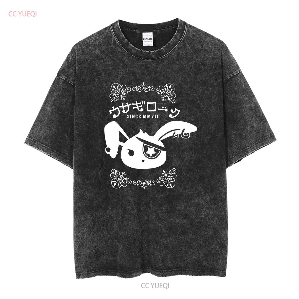 Punk Bunny T Shirt Pastel Goth rabbiT Gothic Jrock Yami Kawaii Visual Kei Scene Emo Long or Short Sleeves Vintage Washed