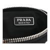 Prada Brand logo zipper closure nylon waist bag men's black