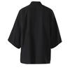 Herre Japansk Kimono Skjorter Afslappet Åben Strik Letvægts Yukata Mode Sort Cardigan 3/4 Ærme Ydertøj til Sommerferie