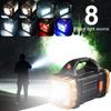 Solar Rechargeable LED Flashlight USB Rechargeable Portable Searchlight  Emergency Use