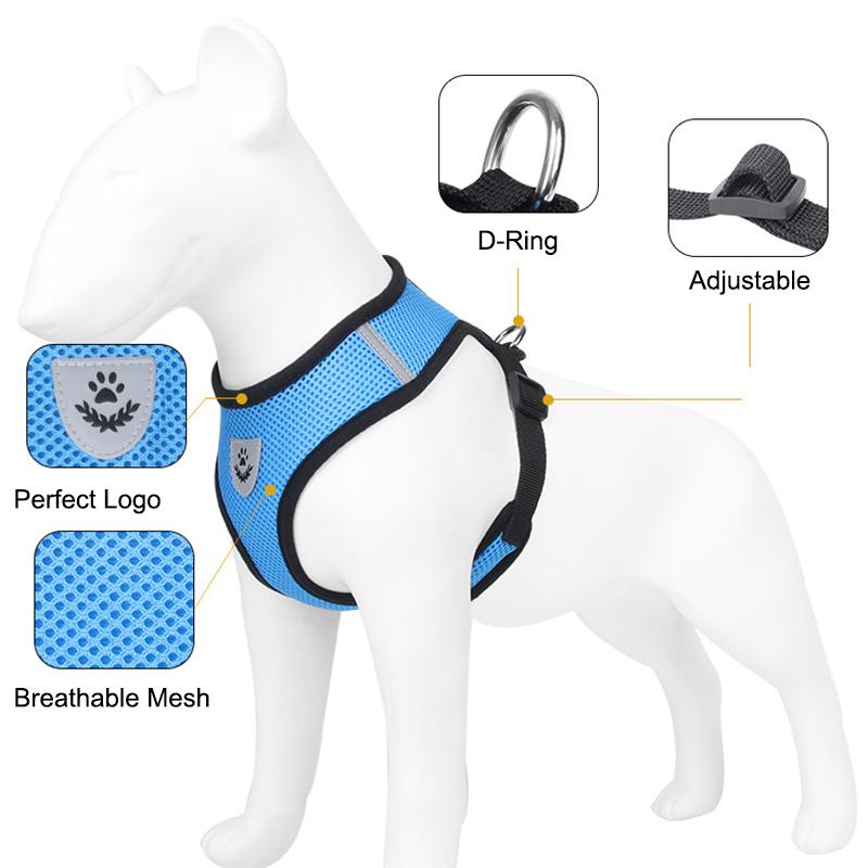 Reflective Pet Harness for Small Medium Dogs Cats Breathable Pets Vest Harnesses And Leash Set For Beagle Pug Dog Accessories
