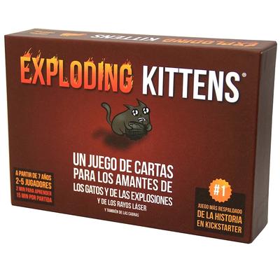 Exploding K español Jogo de cartas de gatitos exploradores, jogos de fiesta fáceis e amigáveis com a família, jogos de