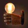 Industrial Retro Fist Resin Wall Lamp - Left/Right Hand Decoration