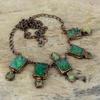 Green Druzy Necklace Electroformed Copper Necklace Aquamarine Rough Necklace Adjustable Chain Necklace Gemstone Copper Jewelry Wedding Gift