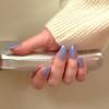 Reusable Nail Tips Blue Lemonade (Coffin)