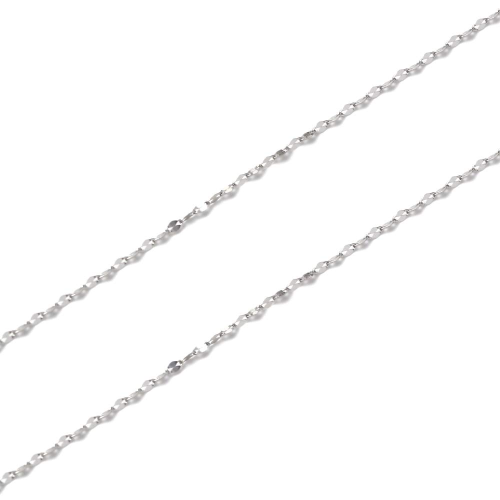 Goods Petal Necklace Platinum Pt850 [Happy Shop] Chain, 40cm, 1.2mm Wide,