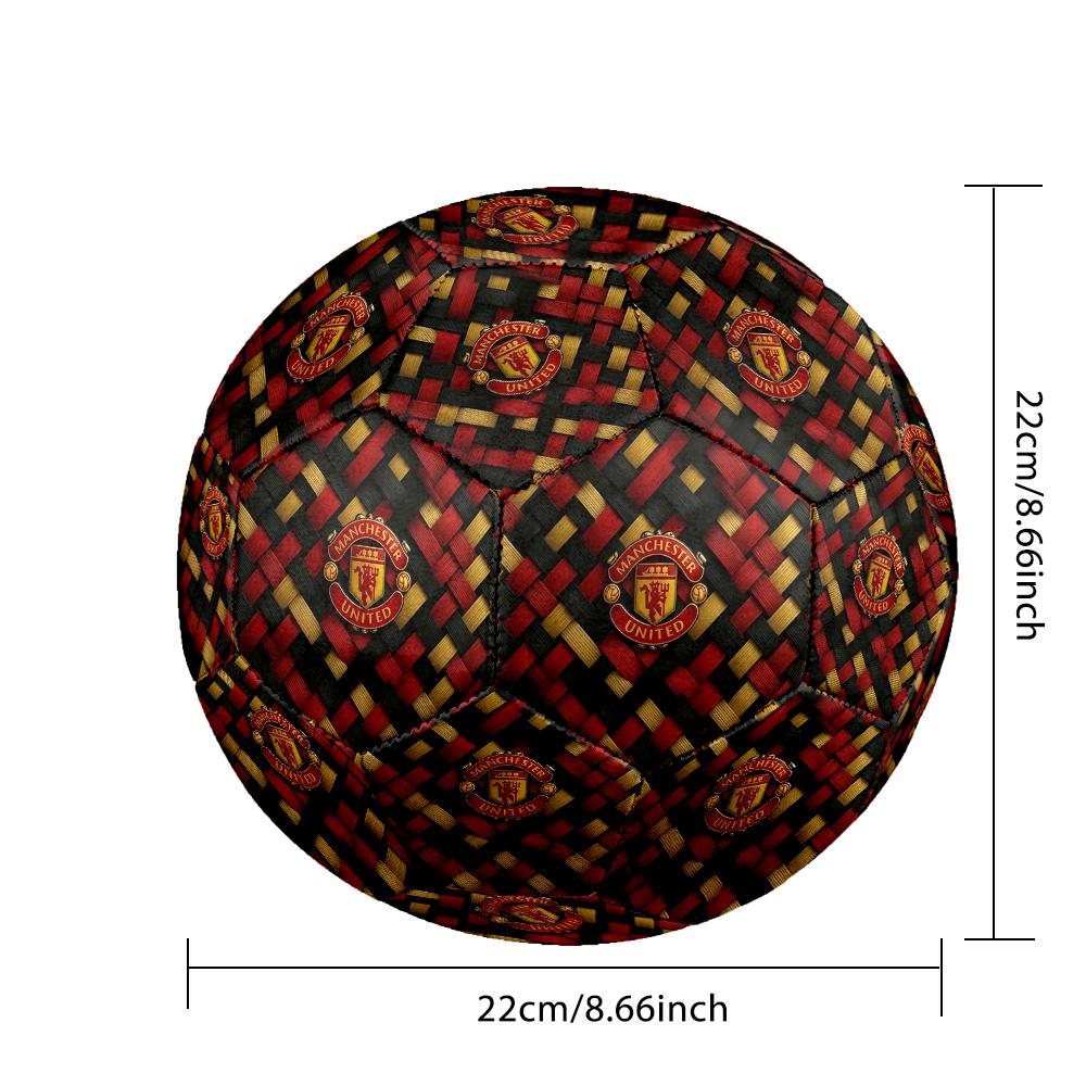 Man Utd footballSoccer Ball Colorful All Ages Machine Stitched PVC Competition Ready Durable High-Bounce