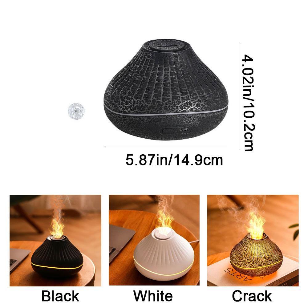 Simulation Flame Volcanic Aromatherapy Humidifier USB Charging Essential Oil Diffuser  Bedroom