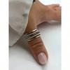 1 Stück Vintage Königlicher Stil Daumen gestrickter mehrschichtiger offener Ring, dicker verstellbarer Ring, robuster böhmisch eleganter Ring