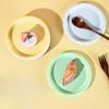 Plastikteller - Kreative bunte runde Teller - Haushaltsteller gegen Herunterfallen - Buffet-Salatplatten - Pastateller - Obstteller