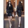 Saia Mini Brocada Estilo Chinês Cheongsam com Fecho Cintura Alta Fenda Slim Fit Linha A Festa Casual Feminina