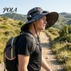 Adjustable Solar Fan Cap Sun Hat with Detachable Design, Three Fans UPF 50+ Bucket Battery Backup Hat, Fit Outdoor Cooling Type-C Charging, Power With
