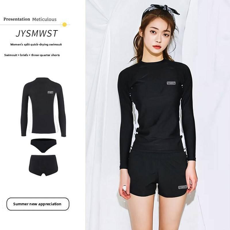 

Купальники с длинным рукавом, парные костюмы для дайвинга, мужской и женский купальник, спорт, на открытом воздухе Women 3pcs,4XL