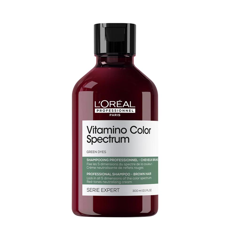 L'Oreal Professionnel, Vitamino Color Spectrum Green, Hair Shampoo, Neutralizing Red Tones, 300 Ml