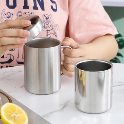 Water Mug Portable Double Wall Stainless Steel Travel Termo Cup with Lid for Home