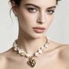 Bohemian Irregular Shell Beaded Necklace Vacation Vintage Big Love Necklace