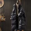 Winter Women Oversize Long Puffer Coat Female Thick Warm White Duck Down Jacket Hooded Loose Parkas Outwear