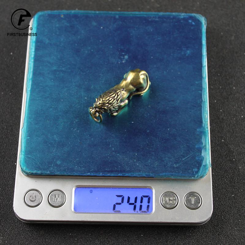 Retro Copper Lion Figurines Miniature Desktop Decoration Ornament Brass The King of Grassland Animal Statue Home Decor Accessory