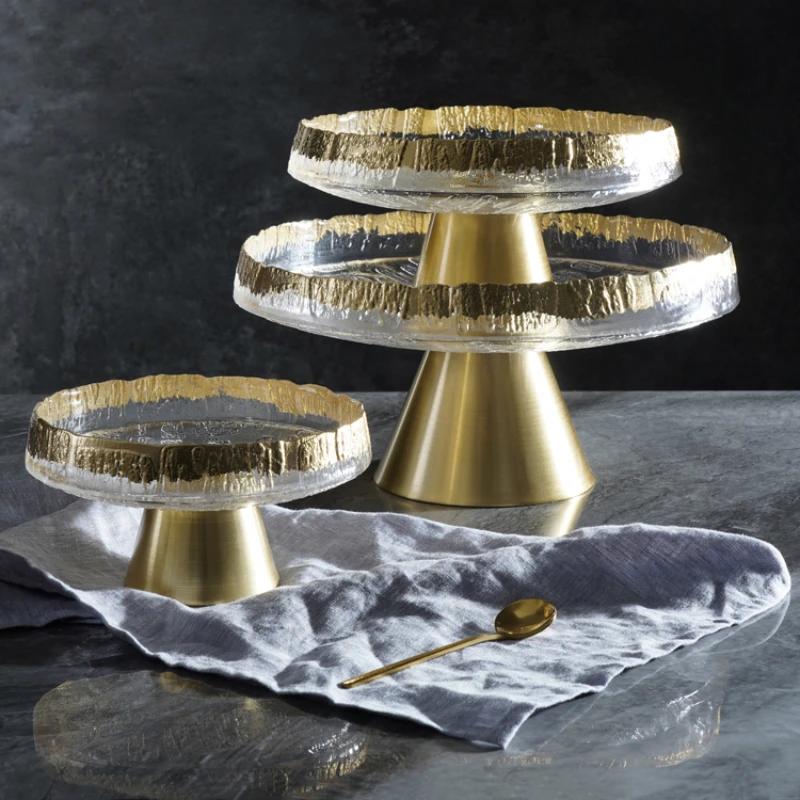 Högkvalitativ Hög Glasskål Frukt Stor Hushåll Vardagsrum Soffbord Fruktskål Hemdekoration Prydnader