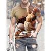 Men's Easter Bunny Tshirt Tops 3D Print Cute Rabbit With Eggs T Shirt For Men New In Round Neck Short Sleeve Tee Shirts