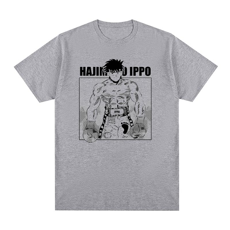Hajime No Ippo Vintage bavlněné tričko Anime Makunouchi Letní móda Anime trička Harajuku Streetwear Krátký rukáv Unisex topy