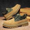 Fashion Handmade Mens Ankle Boots High Top Leather Shoes Outdoor Hiking Boots Sneakers Outdoor Anti Slip Botas Leisure Walk Man Footwear