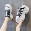 Round Toe Women Shoes Fashion Chunky Sneakers Woman Flats Loafers Slip On Super High Heels Platform Vulcanize Shoes 7.5CM