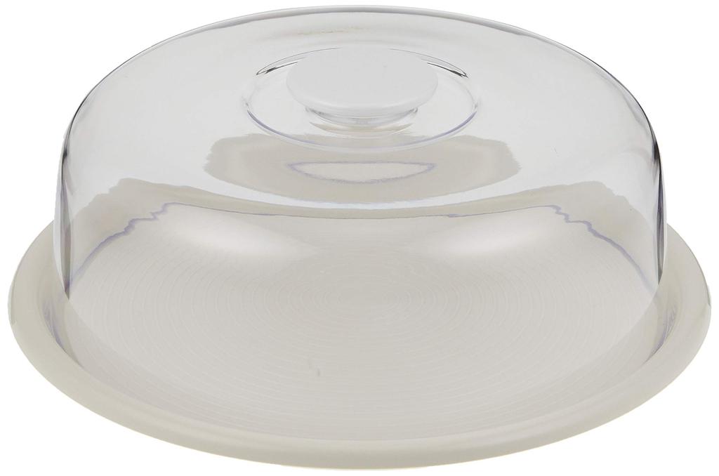 Akebono Sangyo Cake Hood Round Cake White Medium 12 Inches Made In Japan Commercial Products Cover and Tray Set Mat Can Be Removed and Washed Lovely