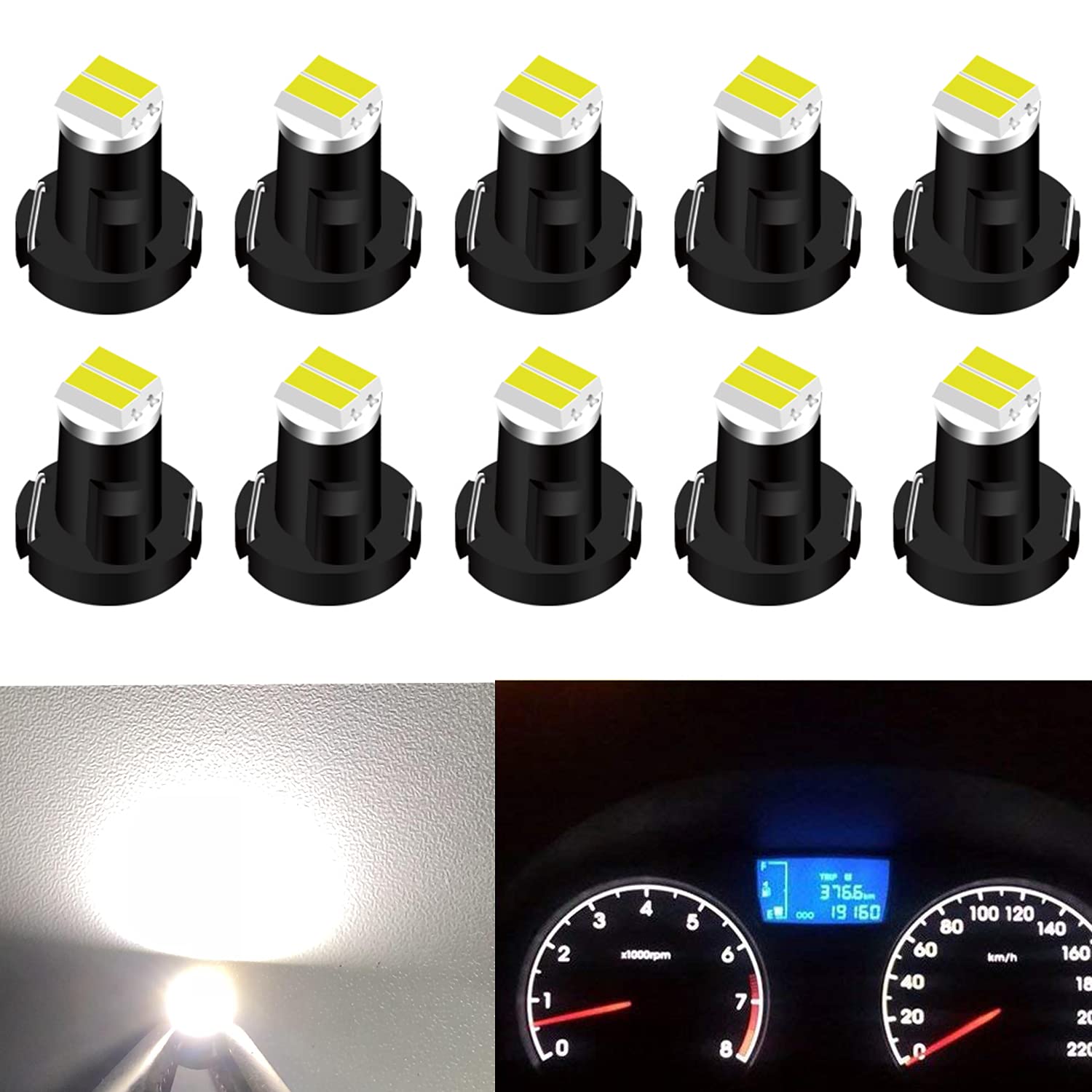 

NAKOBO Universal T3 2SMD 3014 Chip Car LED Light Dashboard Meter Panel Light Bulb / White (10 Pack) T3 белый