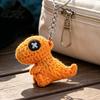 Blue Dinosaur Pendant Keychain Pendant, 3D Printed Mini Unique Gift Knitted Texture Design Keyring for Keys Backpacks Gifts Backpack Charm