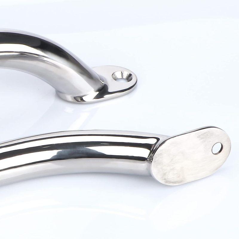 2 Pieces Stainless steel 12'' Boat Polished Boat Marine Grab Handle Handrail boat accessories marine