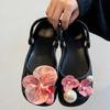 Removable Decorative Shoe Charms for Clog Style Footwear Floral Design with Pearl Accent Compatible with Various Hole Sizes Durable Material