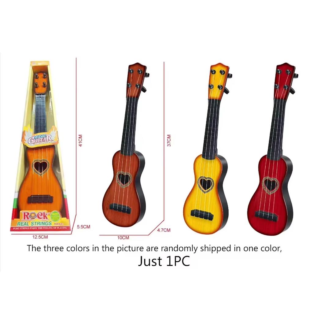 Children-size Electric Guitar Attracts Children Attention 4 String Guita Beginners' Level Guitar Puzzle and Musical Instruments