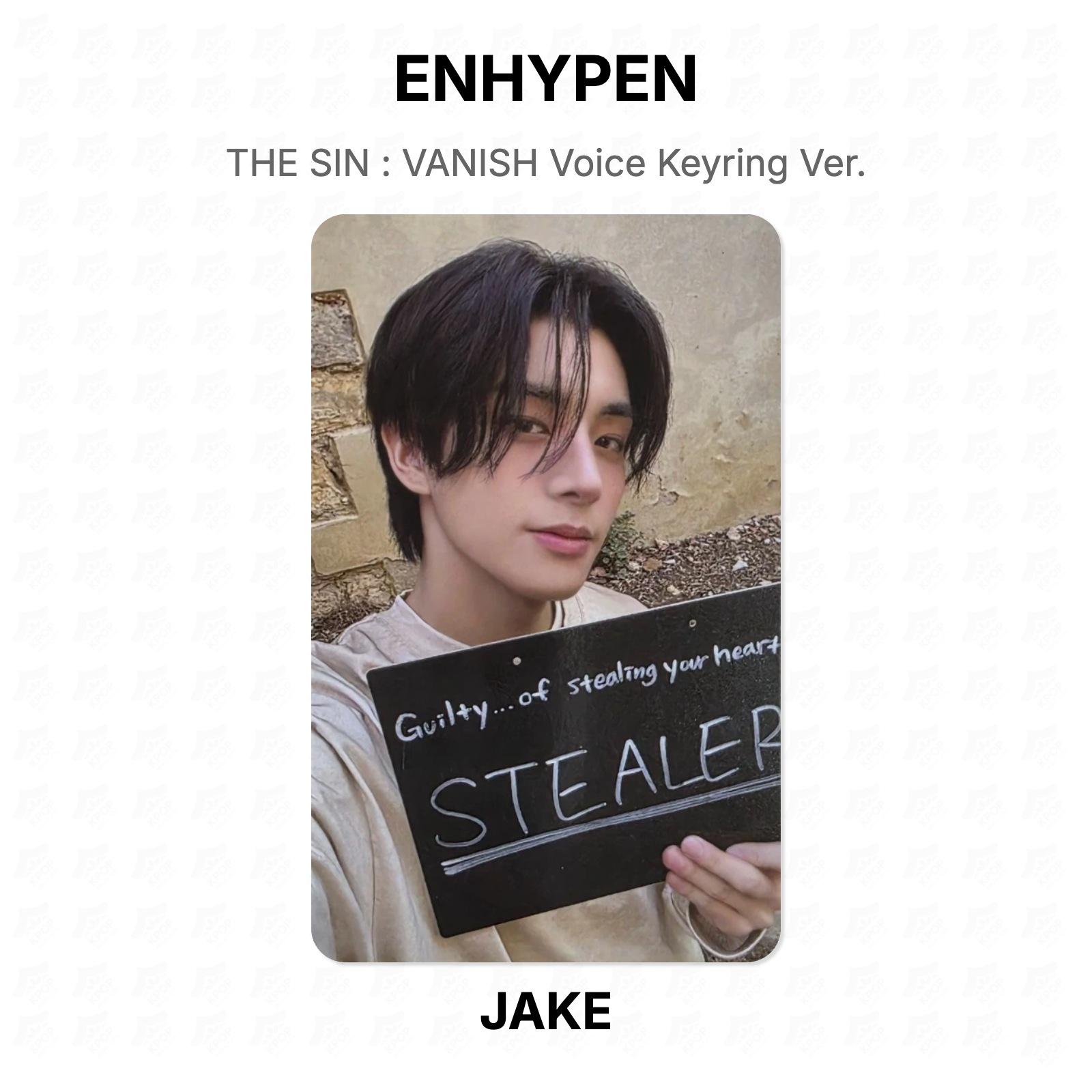 ENHYPEN THE SIN : VANISH Голосовой брелок Вер. Официальная фотокарта JAKE