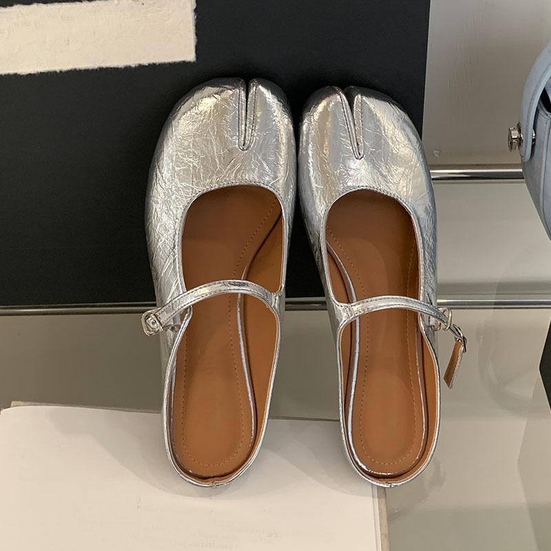 Móda Měkký Módní Sponkový Pásek Dámské Baleríny Mary Janes Boty Nazouváky Dámská Mělká Obuv Zvláštní Špička Ženy Lolita Baleríny Boty