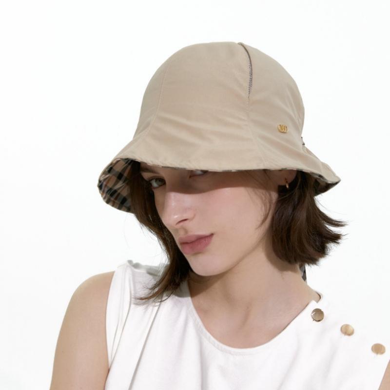 Daks Back Banding Slit Point Check Strap Beige Bucket Hat Dbhe5e227iv