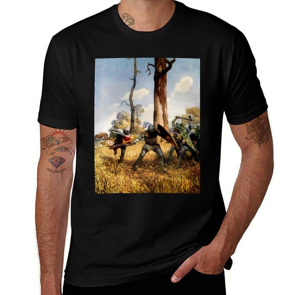 They Fought On Foot by NC Wyeth TShirt Utility Casual Work TShirt