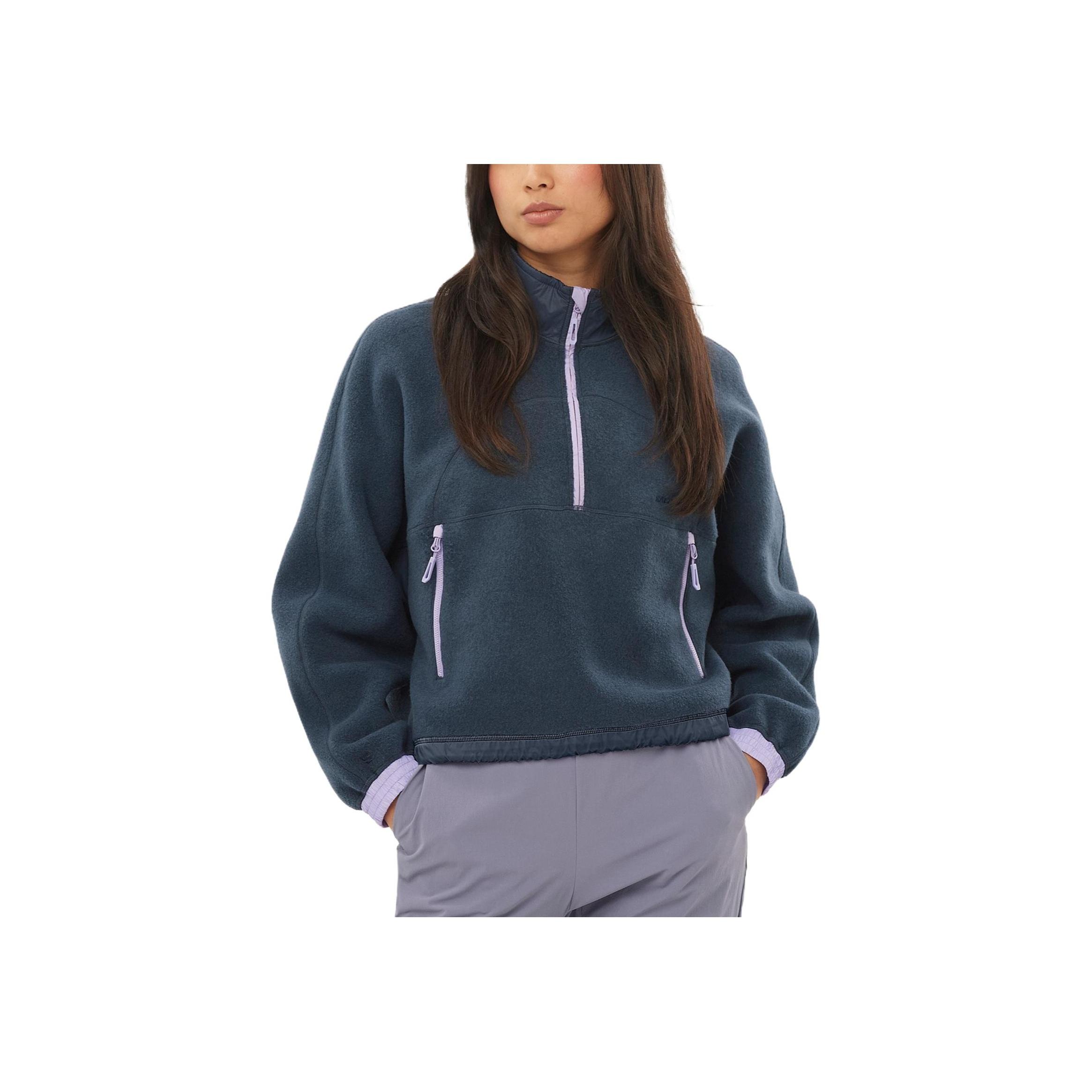 

Salomon Chroma Cropped Soft Skin-Friendly Comfortable Breathable Sweatshirt Women tops Dark-Blue C24793 M