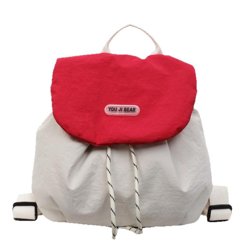 Korean Design Pocket Ladies Casual Simple Large Capacity Joker Backpack Trend Nylon Cloth Bag Backpack.