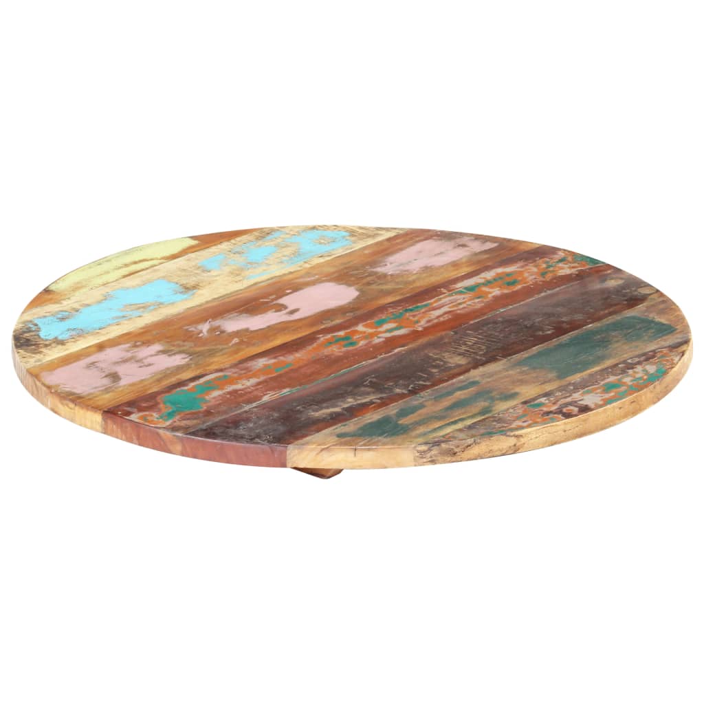 Round Table Top 50 Cm 25 27 Mm Reclaimed Solid Wood