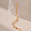 Women Gold Evil Eye Geometric Anklet Foot Jewelry