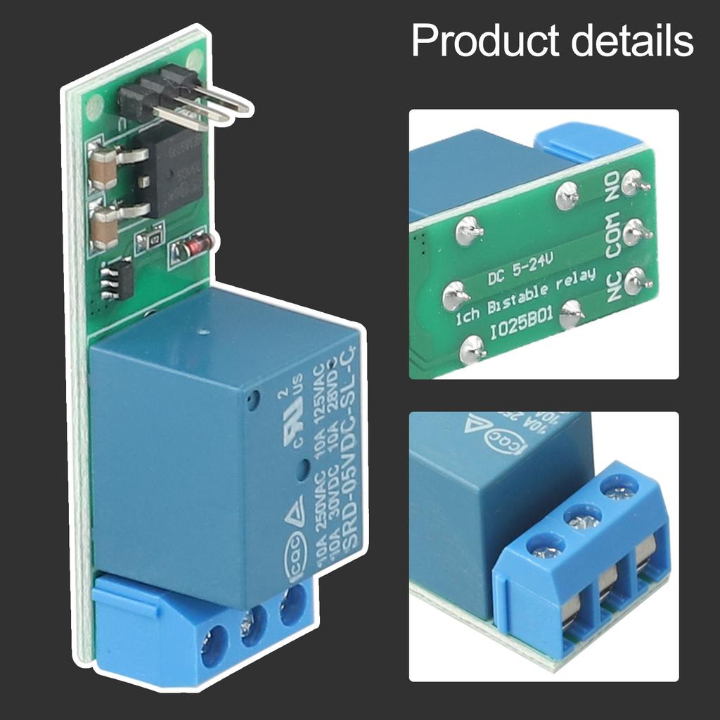 6-24V Flip-Flop Latch Relay Bistable Self-locking Low Pulse Trigger Module