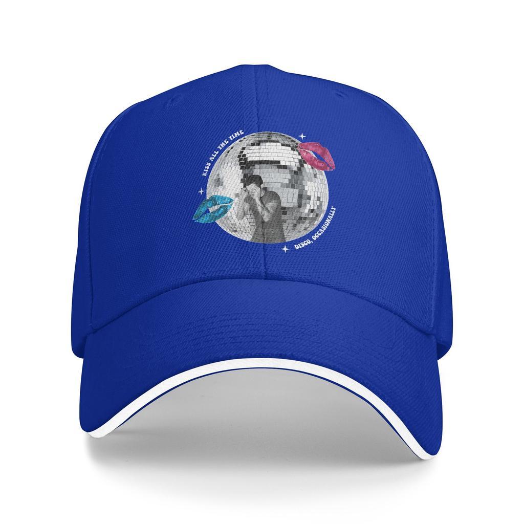 Disco Music Kiss All The Time Harrys Baseball Caps Hip Hop Styles Sandwich Caps Unisex Style Adjustable Dad Hat Outdoor