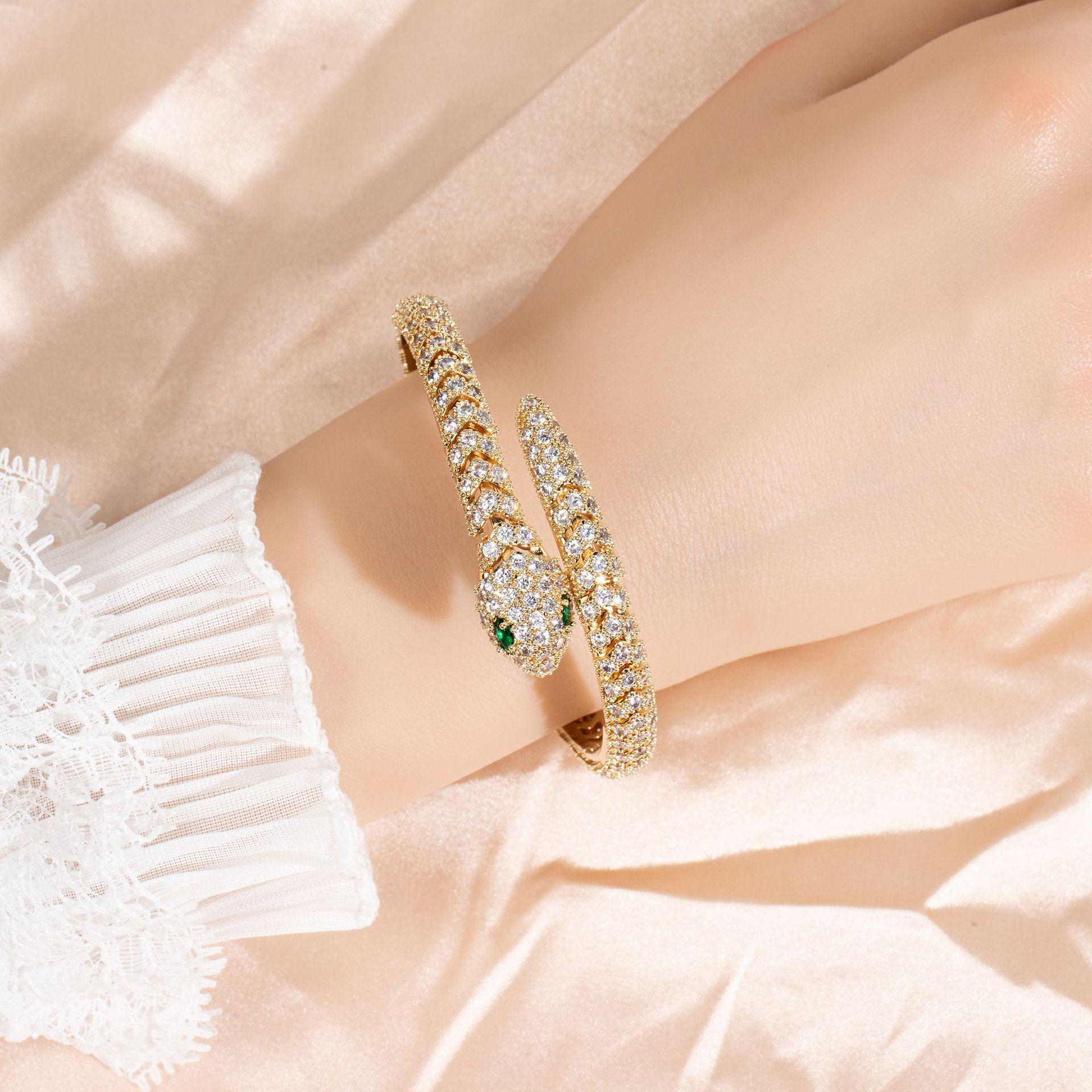 

Electroplated Real Gold Spirit Snake Bracelet - Exaggerated Europe & America Style