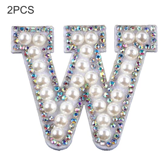 

2 шт. DIY Ручная работа Нашивка Декор Ткань Очаровательная нашивка-стикер в форме английской буквы для сумки W