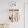 Day and Night - Day and Night White Plywood and Natural Rattan Wall Coat Rack