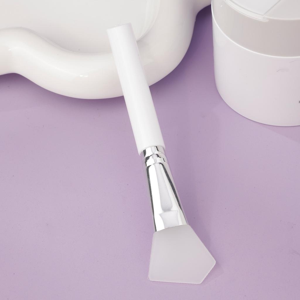 Slant Tail Rod Soft Head Silicone Mask Brush Hydrotherapy Application Mud Film Face Application Silicone Beauty Salon Film Adjustment Brush